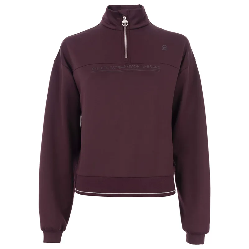Cavallo Eiske Ladies 1/4 Zip Sweatshirt - Red Wine